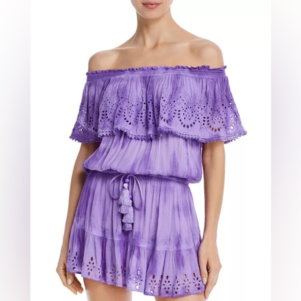 Ramy Brook Purple Marino Off-Shoulder Dress